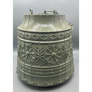 Vtg Lawnware Green Painted Hanging Lamp Retro Camping